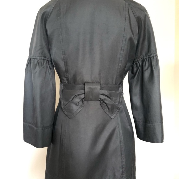 Nanette Lepore Vintage trench coat jacket  bow back size 6 - Picture 3 of 16